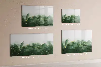 Tablă magnetică cu ștergere uscată cu model de frunză abstractă