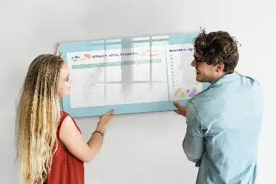 Tablă magnetică cu ștergere uscată planificator de mese