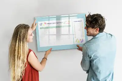 Tablă magnetică cu ștergere uscată planificator de mese