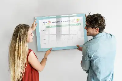 Tablă magnetică cu ștergere uscată planificator de mese