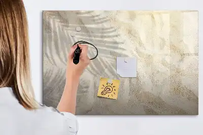 Tablă magnetică cu ștergere uscată model Umbră pe nisip
