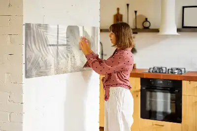 Tablă magnetică cu ștergere uscată model Umbră pe nisip