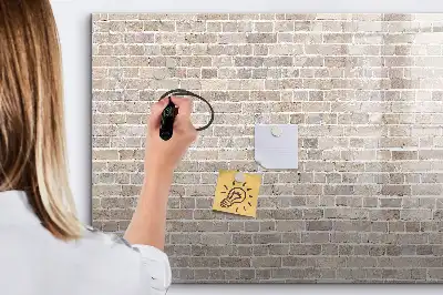 Tablă magnetică cu ștergere uscată model cu design de perete de cărămidă