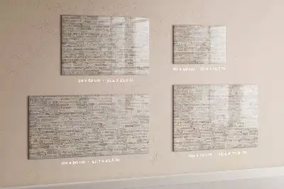 Tablă magnetică cu ștergere uscată model cu design de perete de cărămidă