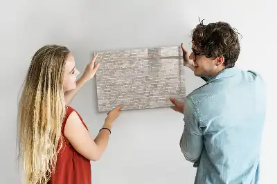 Tablă magnetică cu ștergere uscată model cu design de perete de cărămidă