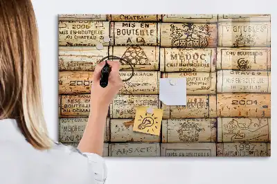 Tablă magnetică cu ștergere uscată cu dopuri de vin