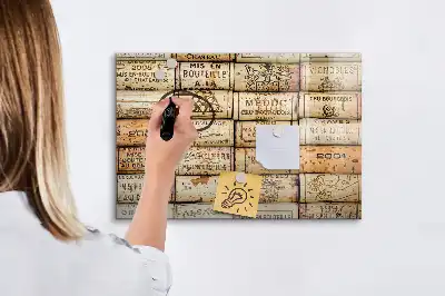 Tablă magnetică cu ștergere uscată cu dopuri de vin