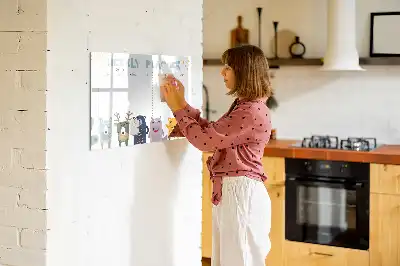 Tablă magnetică cu ștergere uscată planificator săptămânal pentru copii
