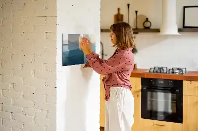 Tablă magnetică cu ștergere uscată cu model de abstracție de peisaj