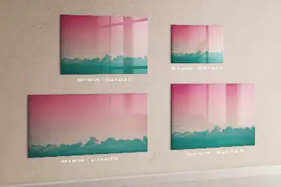Tablă magnetică cu ștergere uscată cu design cer în gradient