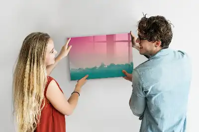 Tablă magnetică cu ștergere uscată cu design cer în gradient