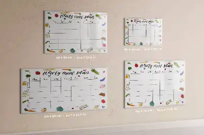 Tablă magnetică cu ștergere uscată planificator săptămânal de mese