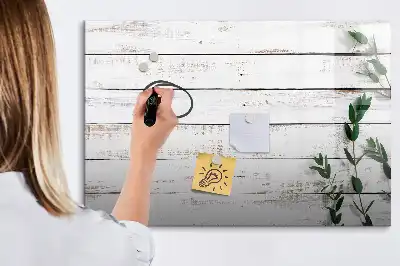 Tablă magnetică cu ștergere uscată cu aspect de scânduri de lemn