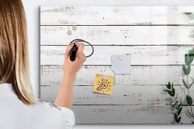 Tablă magnetică cu ștergere uscată cu aspect de scânduri de lemn