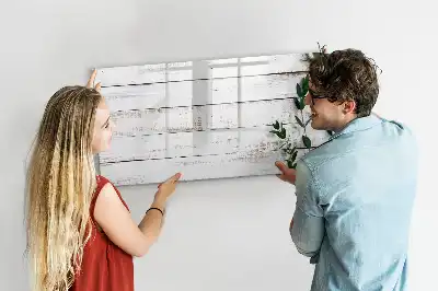 Tablă magnetică cu ștergere uscată cu aspect de scânduri de lemn