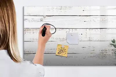 Tablă magnetică cu ștergere uscată cu aspect de scânduri de lemn