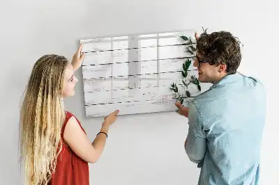 Tablă magnetică cu ștergere uscată cu aspect de scânduri de lemn