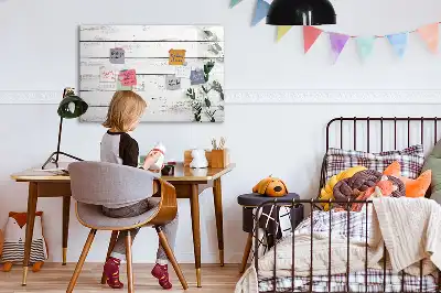 Tablă magnetică cu ștergere uscată cu aspect de scânduri de lemn