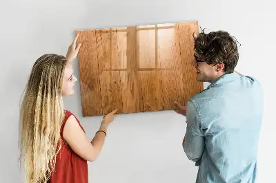 Tablă magnetică cu ștergere uscată cu aspect de scânduri de lemn