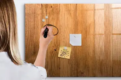 Tablă magnetică cu ștergere uscată cu aspect de scânduri de lemn