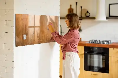 Tablă magnetică cu ștergere uscată cu aspect de scânduri de lemn