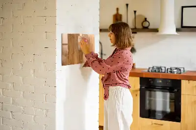Tablă magnetică cu ștergere uscată cu aspect de scânduri de lemn