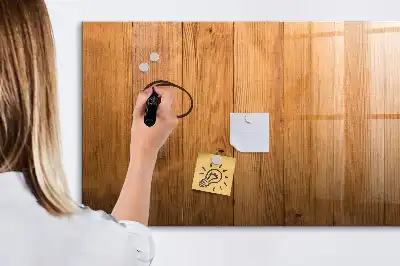 Tablă magnetică cu ștergere uscată cu aspect de scânduri de lemn