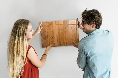 Tablă magnetică cu ștergere uscată cu aspect de scânduri de lemn
