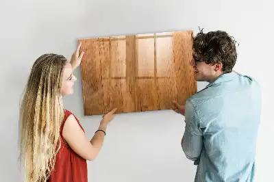 Tablă magnetică cu ștergere uscată cu aspect de scânduri de lemn