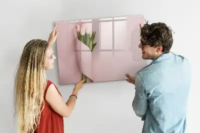 Tablă magnetică cu ștergere uscată model cu buchet de flori