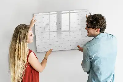 Tablă magnetică cu ștergere uscată model cu panouri de lemn