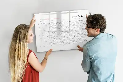 Tablă magnetică pentru monitorizarea obiceiurilor cu ștergere uscată