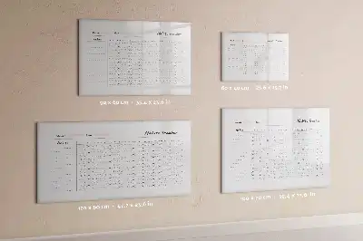 Tablă magnetică pentru monitorizarea obiceiurilor cu ștergere uscată
