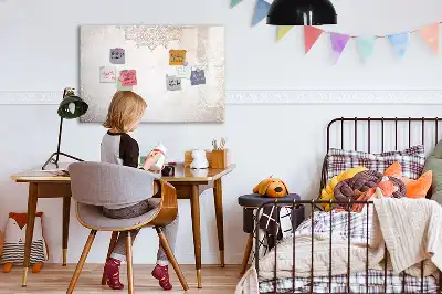 Tablă magnetică cu ștergere uscată model decorativ