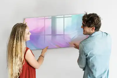 Tablă magnetică cu ștergere uscată cu model pene colorate