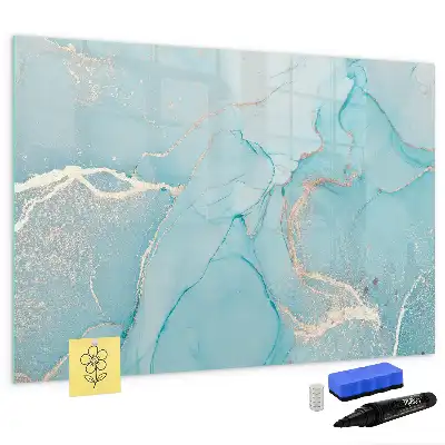 Tablă magnetică cu ștergere uscată cu model de marmură decorativă