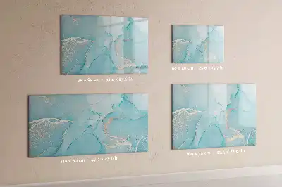 Tablă magnetică cu ștergere uscată cu model de marmură decorativă