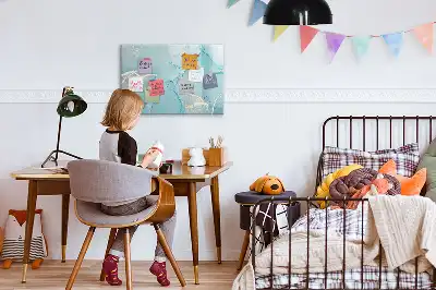Tablă magnetică cu ștergere uscată cu model de marmură decorativă