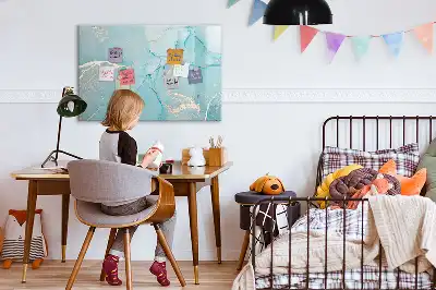 Tablă magnetică cu ștergere uscată cu model de marmură decorativă
