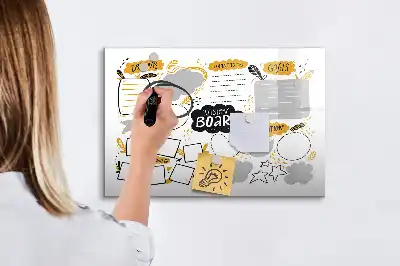 Tablă magnetică cu ștergere uscată pentru obiective de Anul Nou