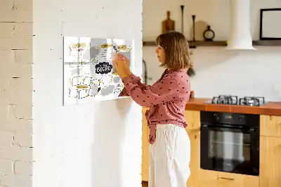 Tablă magnetică cu ștergere uscată pentru obiective de Anul Nou