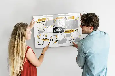 Tablă magnetică cu ștergere uscată pentru obiective de Anul Nou