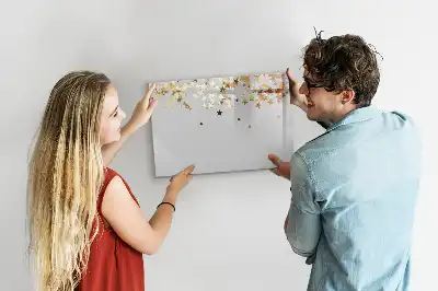 Tablă magnetică cu ștergere uscată model Stele