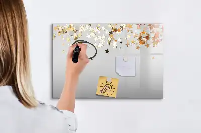 Tablă magnetică cu ștergere uscată model Stele