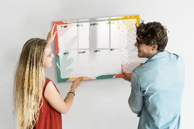 Tablă magnetică cu ștergere uscată planificator săptămânal de bază