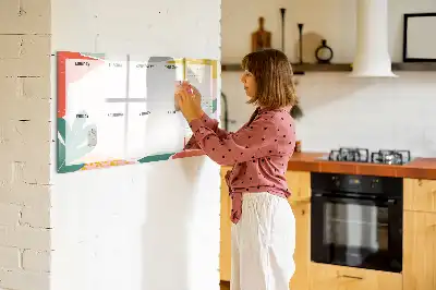 Tablă magnetică cu ștergere uscată planificator săptămânal de bază