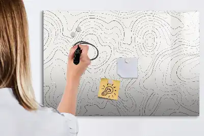 Tablă magnetică cu ștergere uscată model cu abstracție de pete