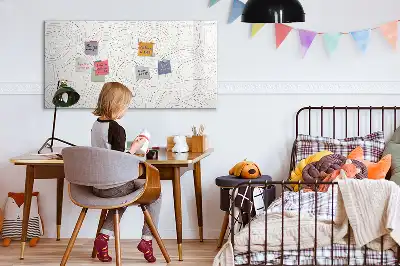 Tablă magnetică cu ștergere uscată model cu abstracție de pete