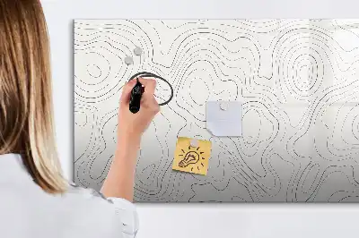 Tablă magnetică cu ștergere uscată model cu abstracție de pete