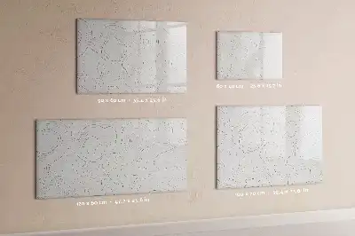 Tablă magnetică cu ștergere uscată model cu abstracție de pete